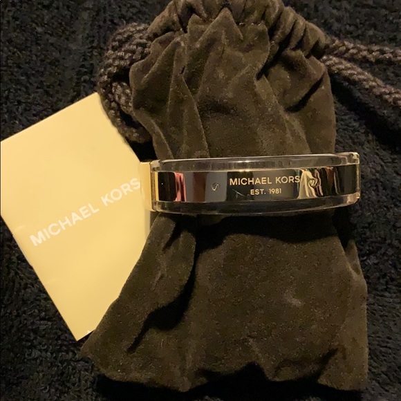 Michael Kors Clear and Yellow Gold Bangle - Picture 1 of 4